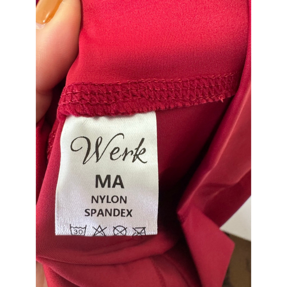 Women's Werk Dark Red Scarlet Leggings M - Picture 12 of 16